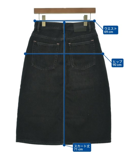 Acne Studios（アクネストゥディオズ）ひざ丈スカート 黒 サイズ:36(S位) レディース/2200623456217