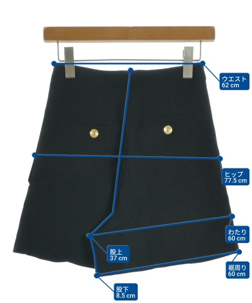 Acne Studios（アクネストゥディオズ）ショートパンツ 黒 サイズ:32(XXS位) レディース/2200623479131