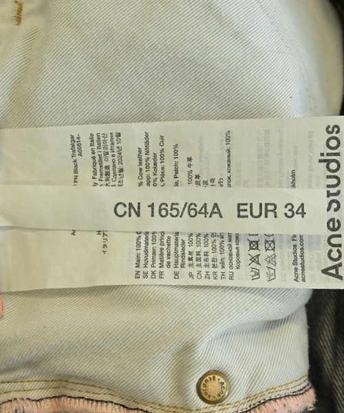 Acne Studios（アクネストゥディオズ）デニムパンツ 黒 サイズ:34(XS位) レディース/2200625937011