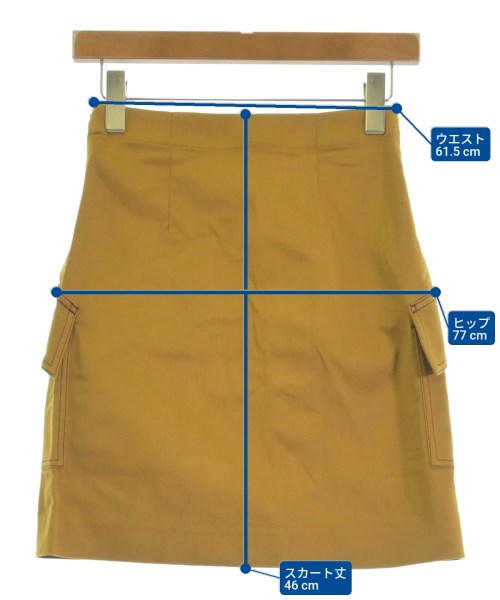 Acne Studios（アクネストゥディオズ）ひざ丈スカート 茶 サイズ:32(XXS位) レディース/2200615583051