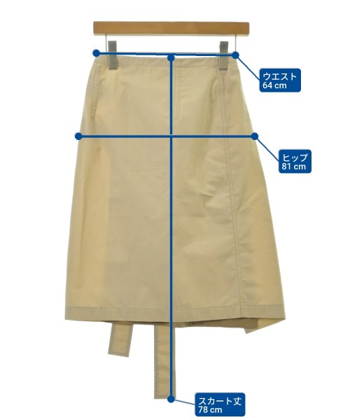 Acne Studios（アクネストゥディオズ）ひざ丈スカート ベージュ サイズ:34(XS位) レディース/2200677819044