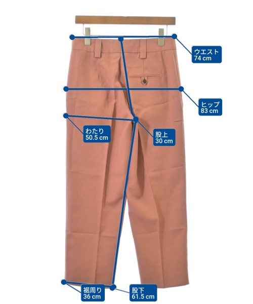 Acne Studios（アクネストゥディオズ）クロップドパンツ ピンク サイズ:34(XS位) レディース/2200682063067