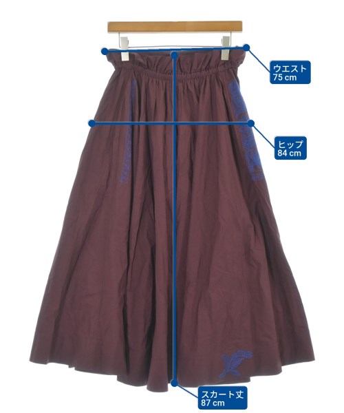 Acne Studios（アクネストゥディオズ）ロング・マキシ丈スカート 赤 サイズ:34(XS位) レディース/2200646387185