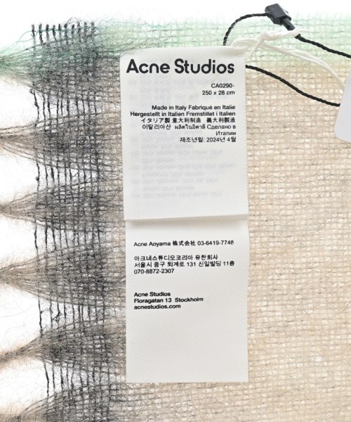 Acne Studios（アクネストゥディオズ）マフラー グレー サイズ:- レディース/2200659356079