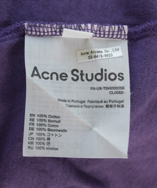 Acne Studios（アクネストゥディオズ）Tシャツ・カットソー 紫 サイズ:XS レディース/2200710217011