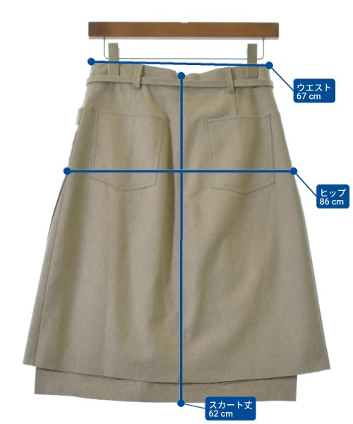 Acne Studios（アクネストゥディオズ）ひざ丈スカート ベージュ サイズ:34(XS位) レディース/2200715765173