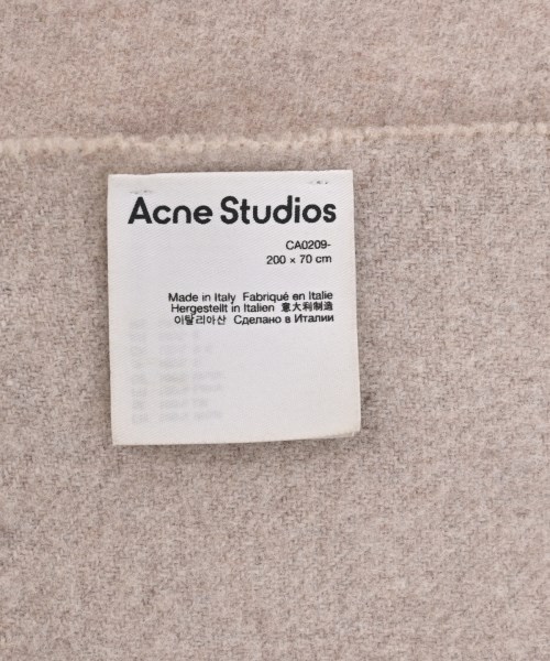 Acne Studios（アクネストゥディオズ）マフラー ベージュ サイズ:200x70cm レディース/2200646579016