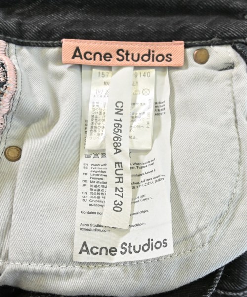 Acne Studios（アクネストゥディオズ）デニムパンツ 黒 サイズ:27(M位) レディース/2200647344200
