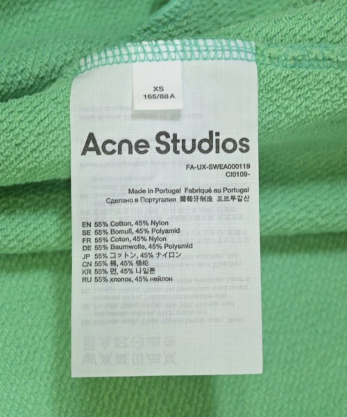 Acne Studios（アクネストゥディオズ）スウェット 緑 サイズ:XS レディース/2200705158060
