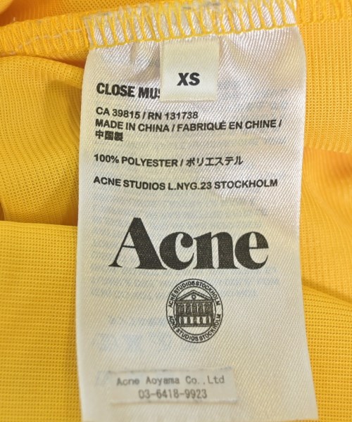 Acne Studios（アクネストゥディオズ）Tシャツ・カットソー 黄 サイズ:XS レディース/2200707468075