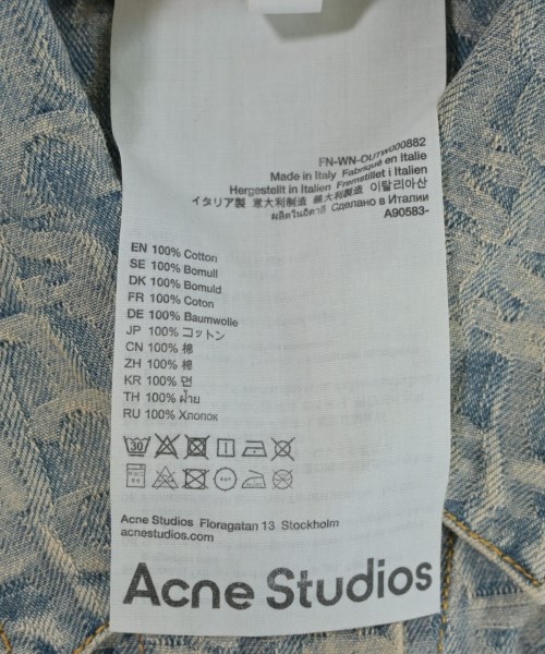 Acne Studios（アクネストゥディオズ）デニムジャケット 青 サイズ:32(XS位) レディース/2200709302018