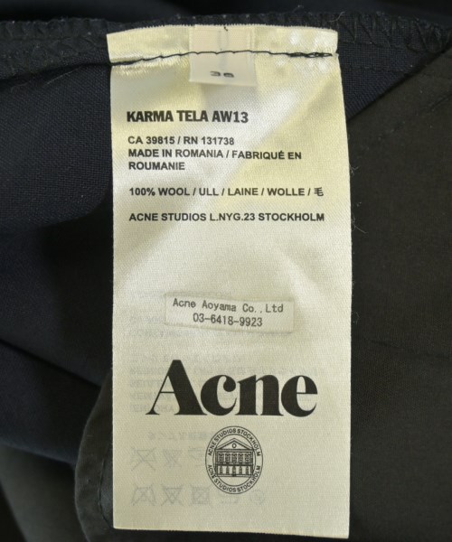 Acne Studios（アクネストゥディオズ）スラックス 紺 サイズ:36(S位) レディース/2200705976084