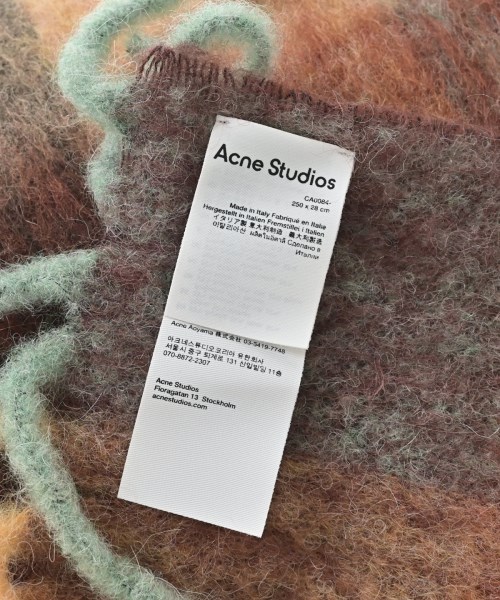 Acne Studios（アクネストゥディオズ）マフラー 茶 サイズ:- メンズ/2200663461141