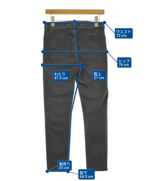 Acne Studios（アクネストゥディオズ）デニムパンツ 黒 サイズ:27(M位) レディース/2200666052155