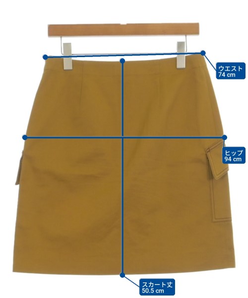 Acne Studios（アクネストゥディオズ）ひざ丈スカート 茶 サイズ:38(M位) レディース/2200732772017