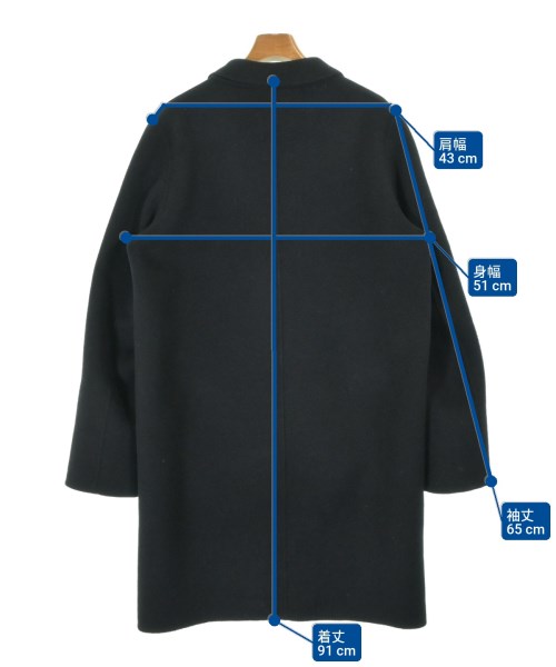 Acne Studios（アクネストゥディオズ）チェスターコート 黒 サイズ:34(XS位) レディース/2200688284039