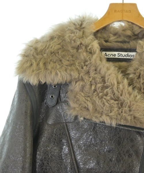 Acne Studios（アクネストゥディオズ）ライダース 茶 サイズ:32(XXS位) レディース/2200692525012
