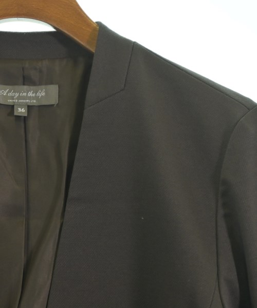 a day in the life UNITED ARROWS（アデイインザライフユナイテッドアローズ）ノーカラージャケット 茶 サイズ:36(S位) レディース/2200628836120