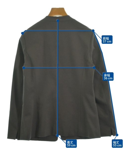 a day in the life UNITED ARROWS（アデイインザライフユナイテッドアローズ）ノーカラージャケット 茶 サイズ:36(S位) レディース/2200628836120