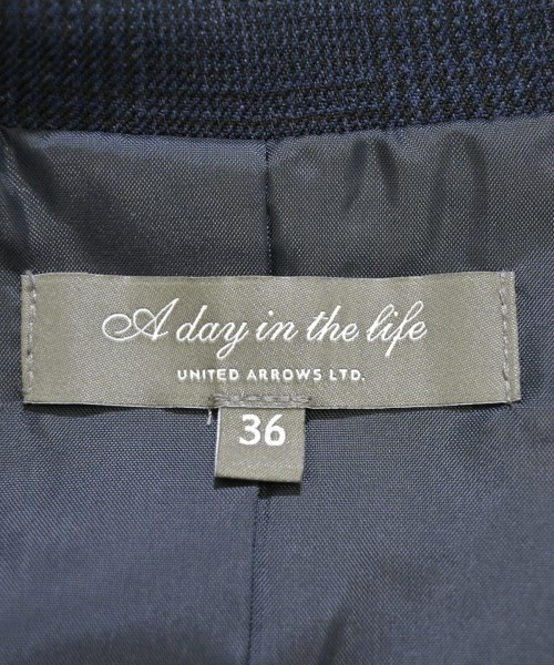 a day in the life UNITED ARROWS（アデイインザライフユナイテッドアローズ）ノーカラージャケット 紺 サイズ:36(S位) レディース/2200628836137