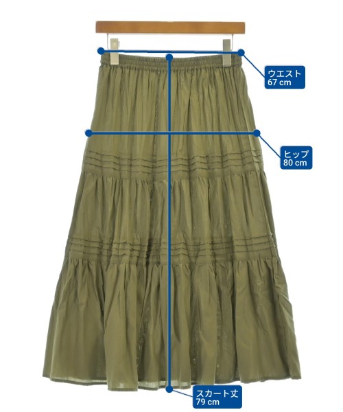a day in the life UNITED ARROWS（アデイインザライフユナイテッドアローズ）ロング・マキシ丈スカート カーキ サイズ:-(M位) レディース/2200612269040