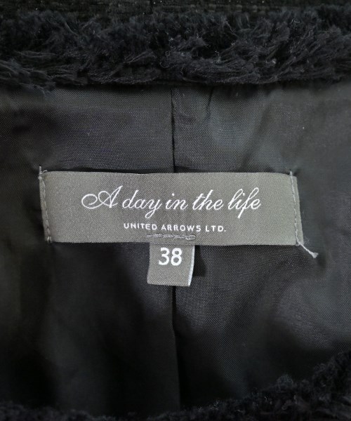 a day in the life UNITED ARROWS（アデイインザライフユナイテッドアローズ）ノーカラージャケット 黒 サイズ:38(M位) レディース/2200614219104