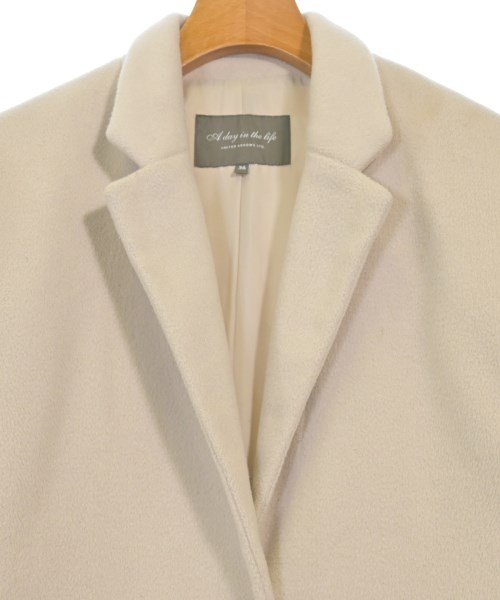 a day in the life UNITED ARROWS（アデイインザライフユナイテッドアローズ）チェスターコート 白 サイズ:36(S位) レディース/2200619021016