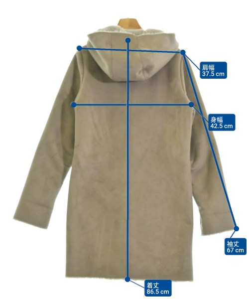 a day in the life UNITED ARROWS（アデイインザライフユナイテッドアローズ）ムートンコート グレー サイズ:36(S位) レディース/2200676055016
