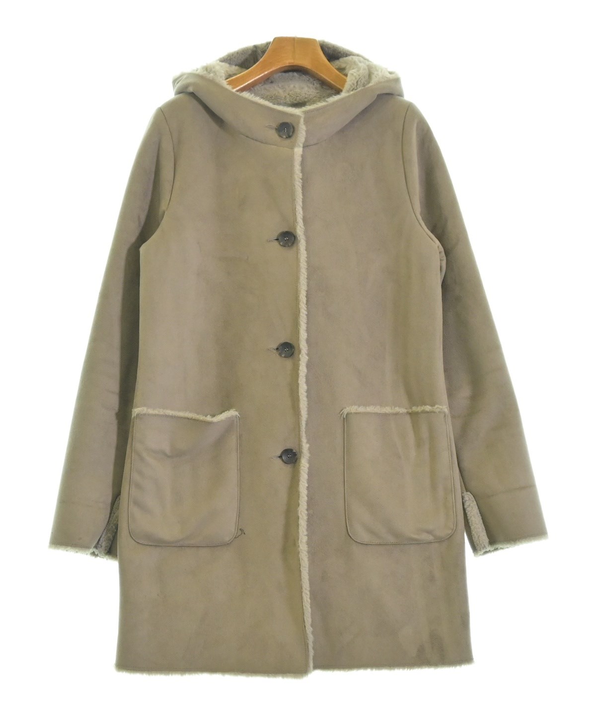 UNITED ARROWS 本革ムートンフーデッドコート UNITED ARROWS 本革ムートンフーデッドコート 【公式通販】