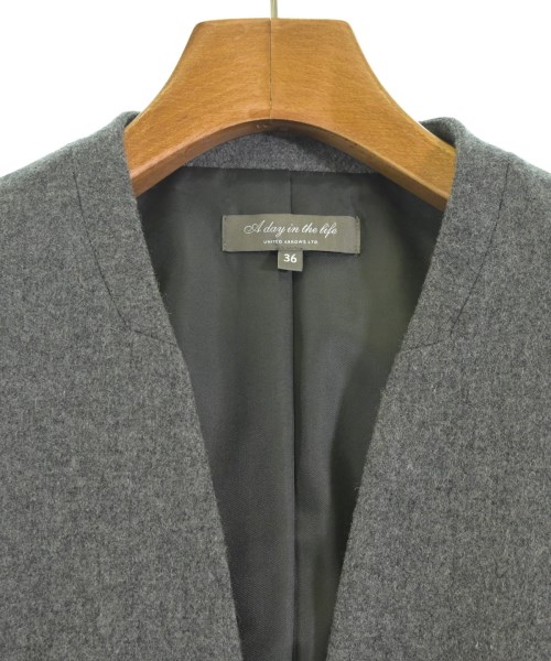 a day in the life UNITED ARROWS（アデイインザライフユナイテッドアローズ）ノーカラージャケット グレー サイズ:36(S位) レディース/2200676055023