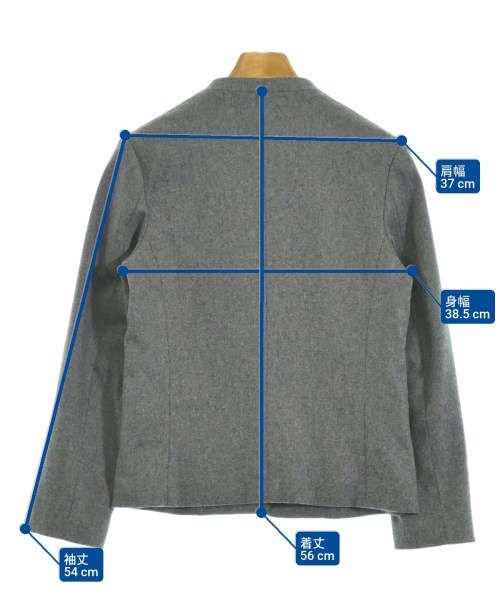 a day in the life UNITED ARROWS（アデイインザライフユナイテッドアローズ）ノーカラージャケット グレー サイズ:36(S位) レディース/2200676055023