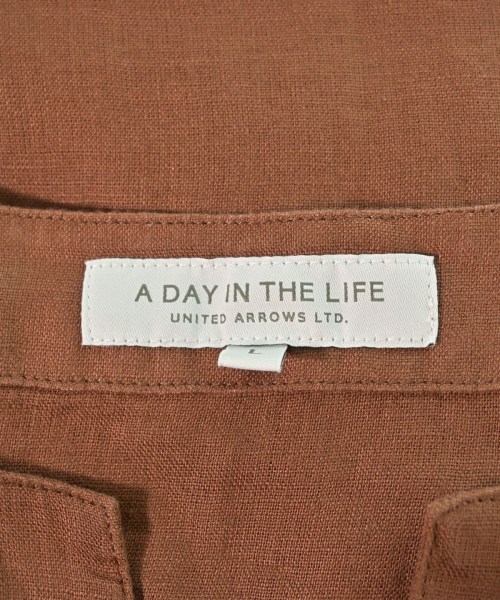 a day in the life UNITED ARROWS（アデイインザライフユナイテッドアローズ）カジュアルシャツ 茶 サイズ:L メンズ/2200698075061