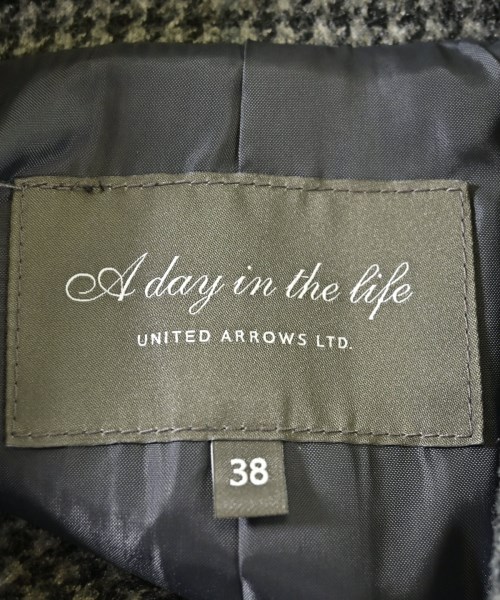 a day in the life UNITED ARROWS（アデイインザライフユナイテッドアローズ）ステンカラーコート 黒 サイズ:38(M位) レディース/2200708804056