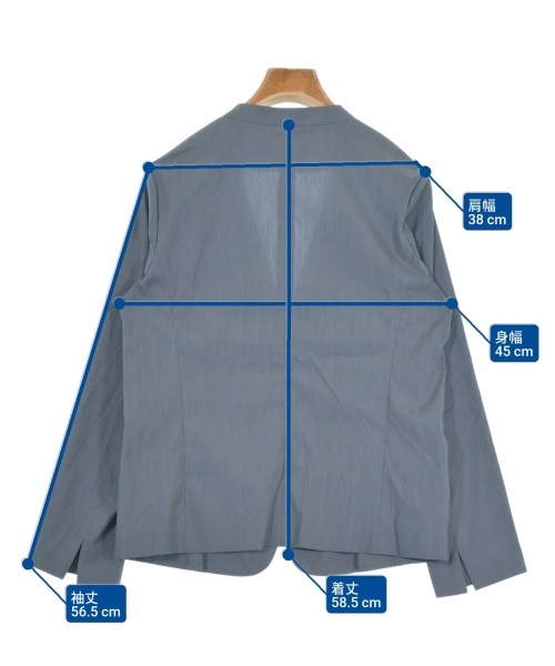 a day in the life UNITED ARROWS（アデイインザライフユナイテッドアローズ）ノーカラージャケット 青 サイズ:40(M位) レディース/2200637870061