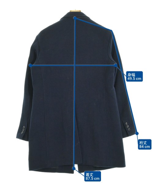 a day in the life UNITED ARROWS（アデイインザライフユナイテッドアローズ）チェスターコート 紺 サイズ:M メンズ/2200639093055