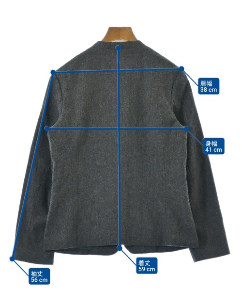 a day in the life UNITED ARROWS（アデイインザライフユナイテッドアローズ）ノーカラージャケット グレー サイズ:38(M位) レディース/2200661280034