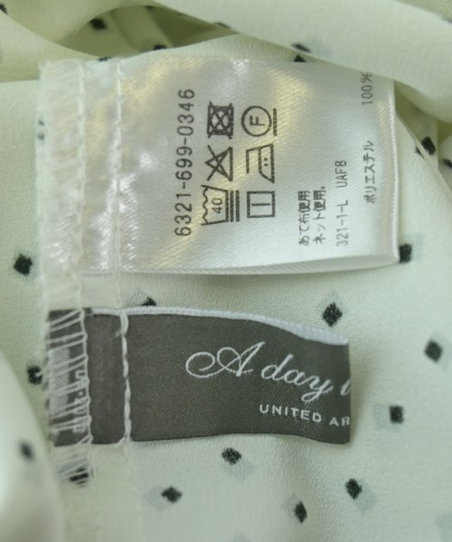 a day in the life UNITED ARROWS（アデイインザライフユナイテッドアローズ）ブラウス 白 サイズ:F レディース/2200735014022