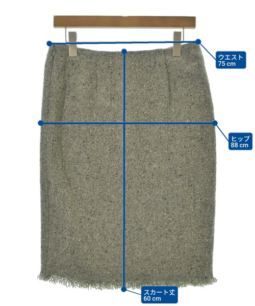 LAUREN Ralph Lauren（ローレンラルフローレン）ひざ丈スカート グレー サイズ:4(XL位) レディース/2200633395025