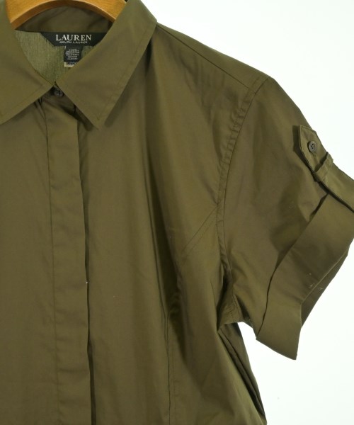 LAUREN Ralph Lauren（ローレンラルフローレン）シャツワンピース カーキ サイズ:6(M位) レディース/2200716489061