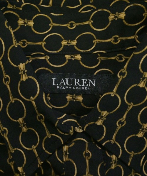 LAUREN Ralph Lauren（ローレンラルフローレン）シャツワンピース 黒 サイズ:8(L位) レディース/2200702824111
