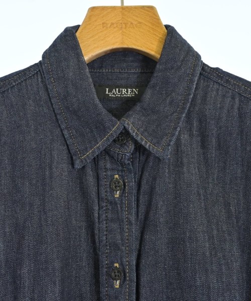 LAUREN Ralph Lauren（ローレンラルフローレン）シャツワンピース 紺 サイズ:8(M位) レディース/2200702824159