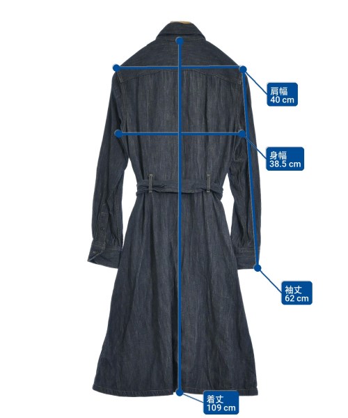 LAUREN Ralph Lauren（ローレンラルフローレン）シャツワンピース 紺 サイズ:8(M位) レディース/2200702824159