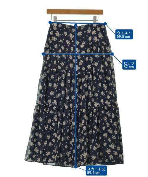 LAUREN Ralph Lauren（ローレンラルフローレン）ロング・マキシ丈スカート 紺 サイズ:2(M位) レディース/2200681063037
