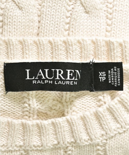 LAUREN Ralph Lauren（ローレンラルフローレン）ニット・セーター 白 サイズ:XS レディース/2200668355070