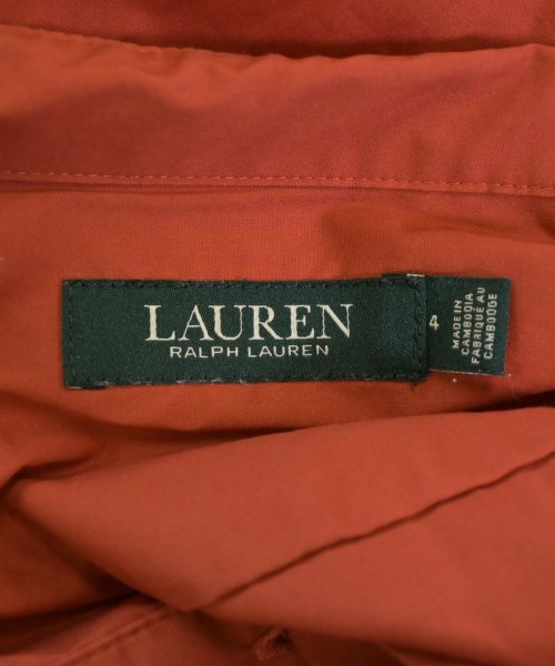 LAUREN Ralph Lauren（ローレンラルフローレン）シャツワンピース オレンジ サイズ:4(XL位) レディース/2200663724079