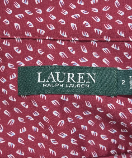 LAUREN Ralph Lauren（ローレンラルフローレン）シャツワンピース 赤 サイズ:F レディース/2200728477049