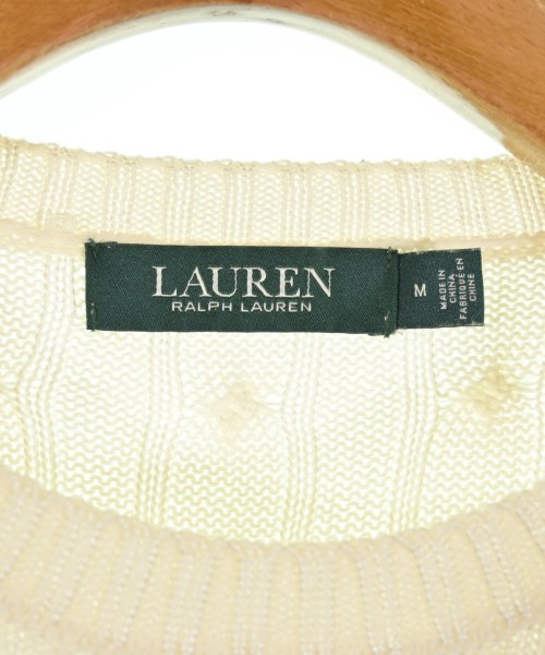 LAUREN Ralph Lauren（ローレンラルフローレン）ニット・セーター 白 サイズ:M レディース/2200717226061