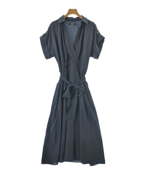 LAUREN Ralph Lauren(ローレンラルフローレン)ワンピース 紺 サイズ:8(L位)/2200684766065