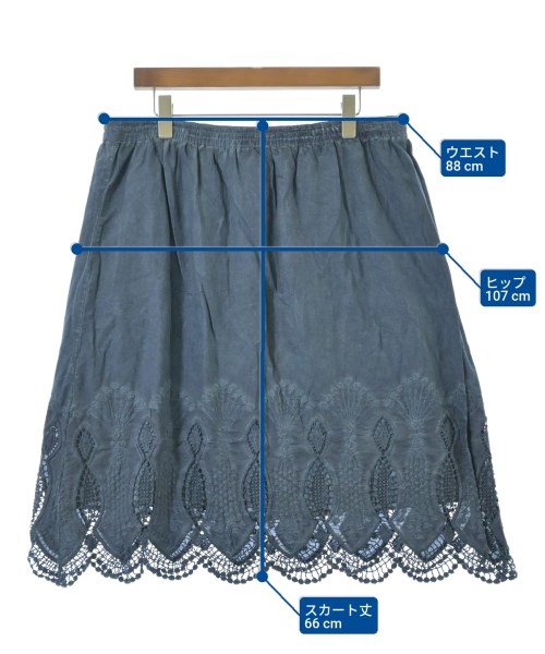 LAUREN Ralph Lauren（ローレンラルフローレン）ひざ丈スカート 青 サイズ:L レディース/2200689466021