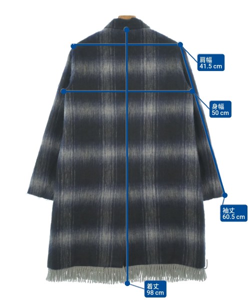 ippei takei（イッペイタケイ）チェスターコート 紺 サイズ:1(S位) メンズ/2200648561026